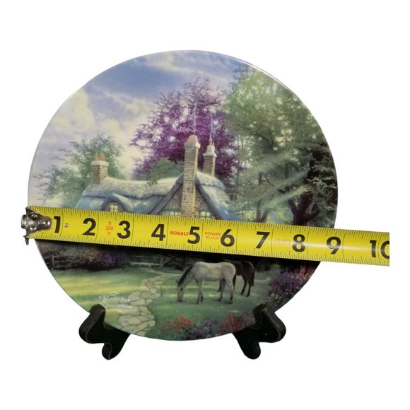 Vintage 2001 Thomas Kinkade A Perfect Summer Day 9" Collector Plate Maud Borup - Picture 4 of 5